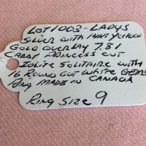 FINAL SALE PRICE 925/14K Huge Iolite +Gems Ring Size 9 - Picture 6 of 6